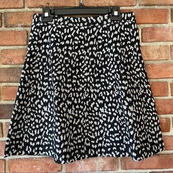 MICHAEL Michael Kors Abstract Animal Print Metallic Thread A-Line Skirt Size Med - Picture 1 of 7